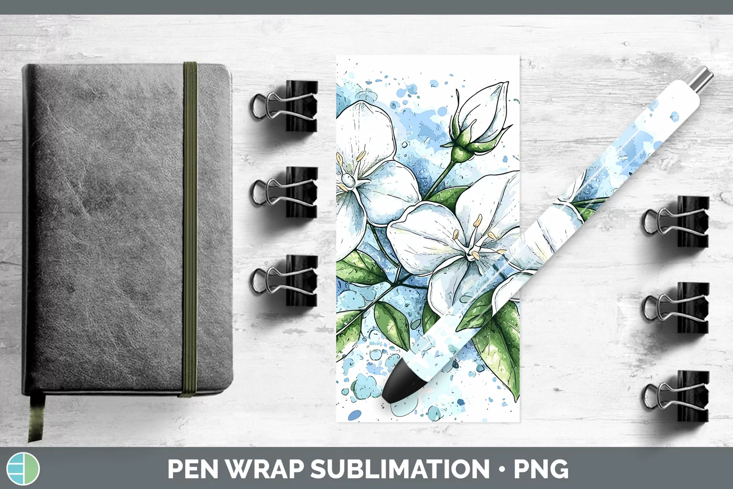 GorgeousWatercolor Pen Wrap design.