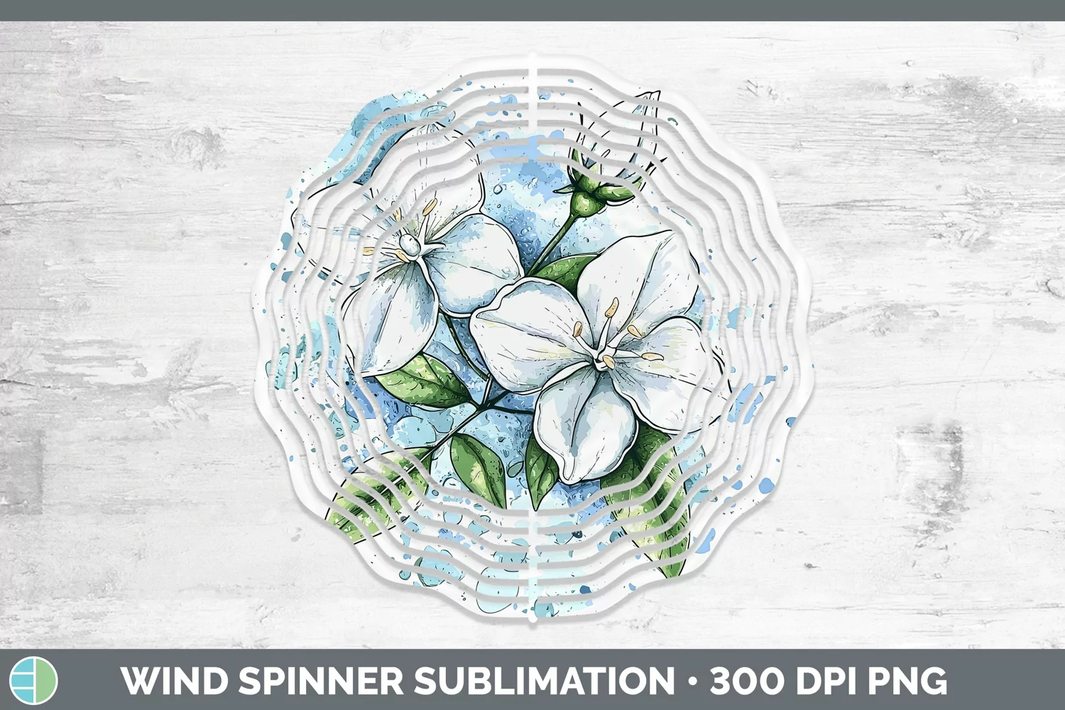 GorgeousWatercolor Wind Spinner design.