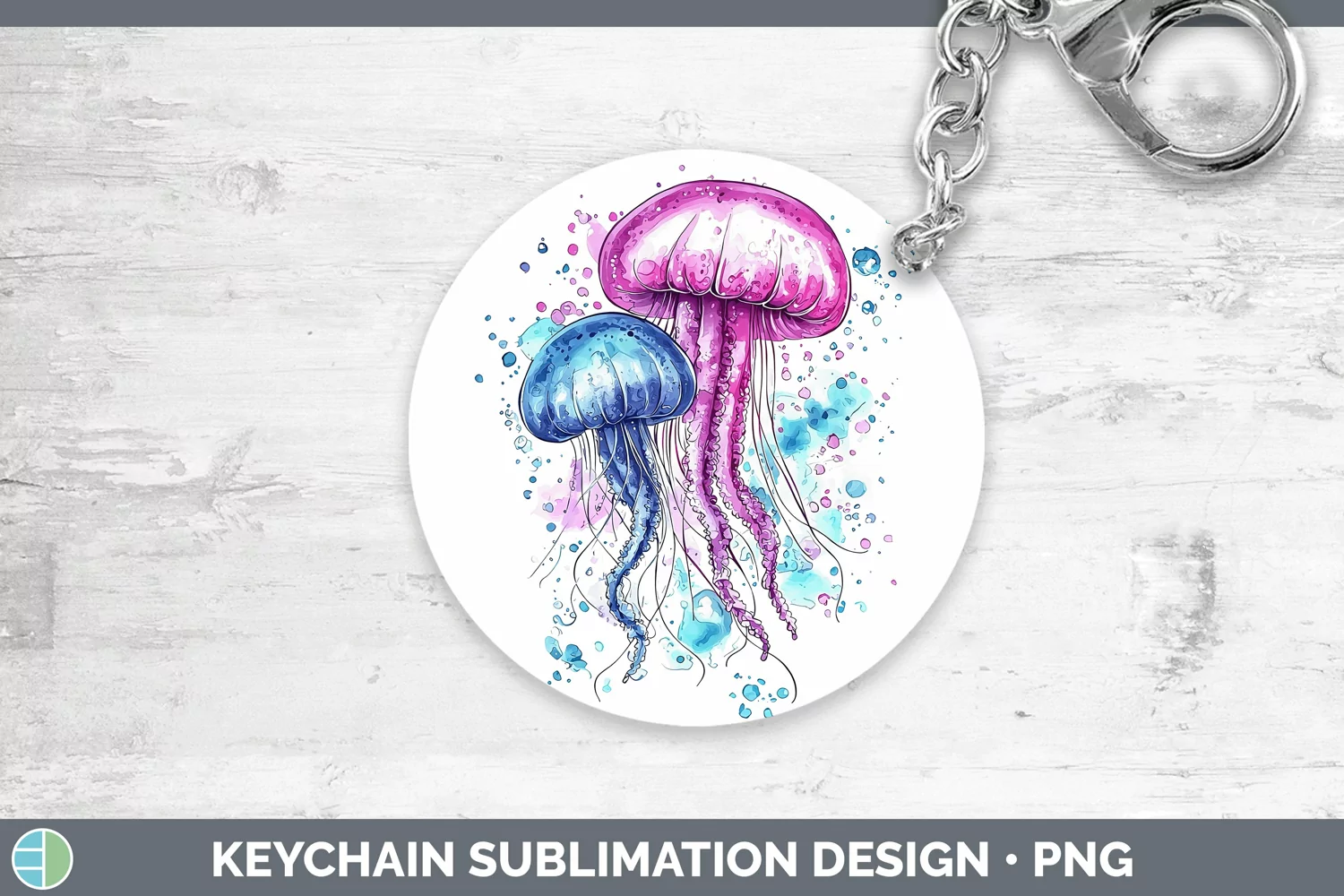 GorgeousWatercolor Keychain design.