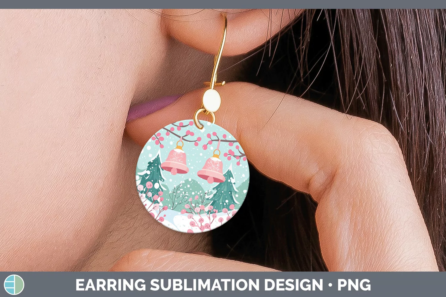 GorgeousWatercolor Round Earrings design.