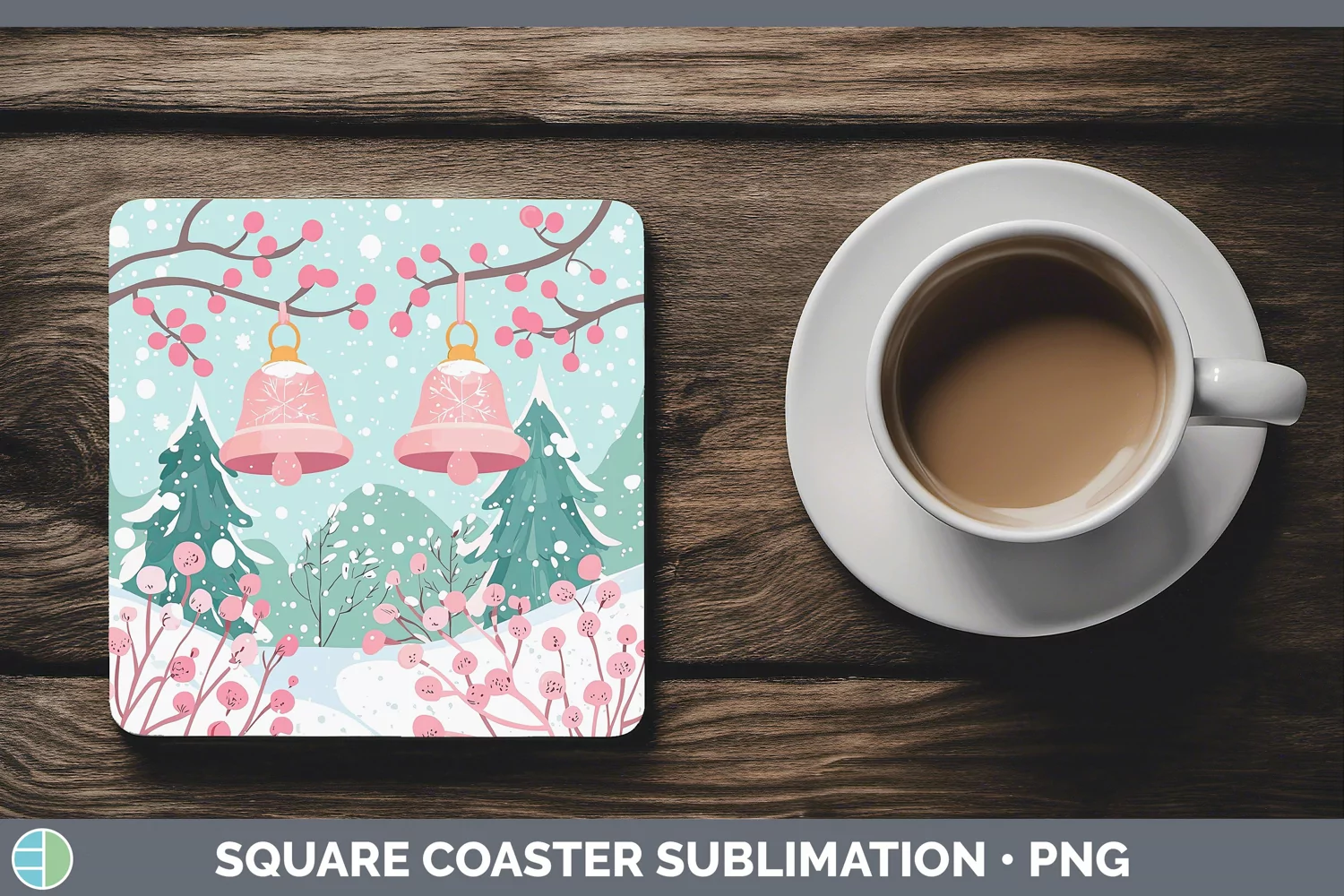GorgeousWatercolor Square Coaster design.