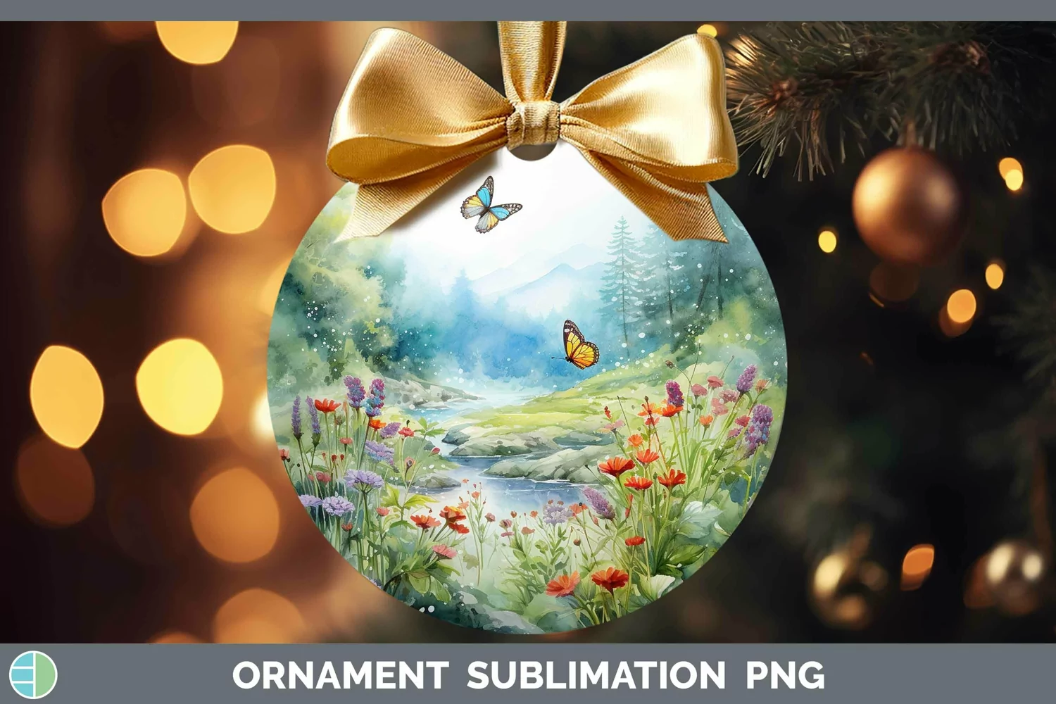 GorgeousWatercolor Ornament design.