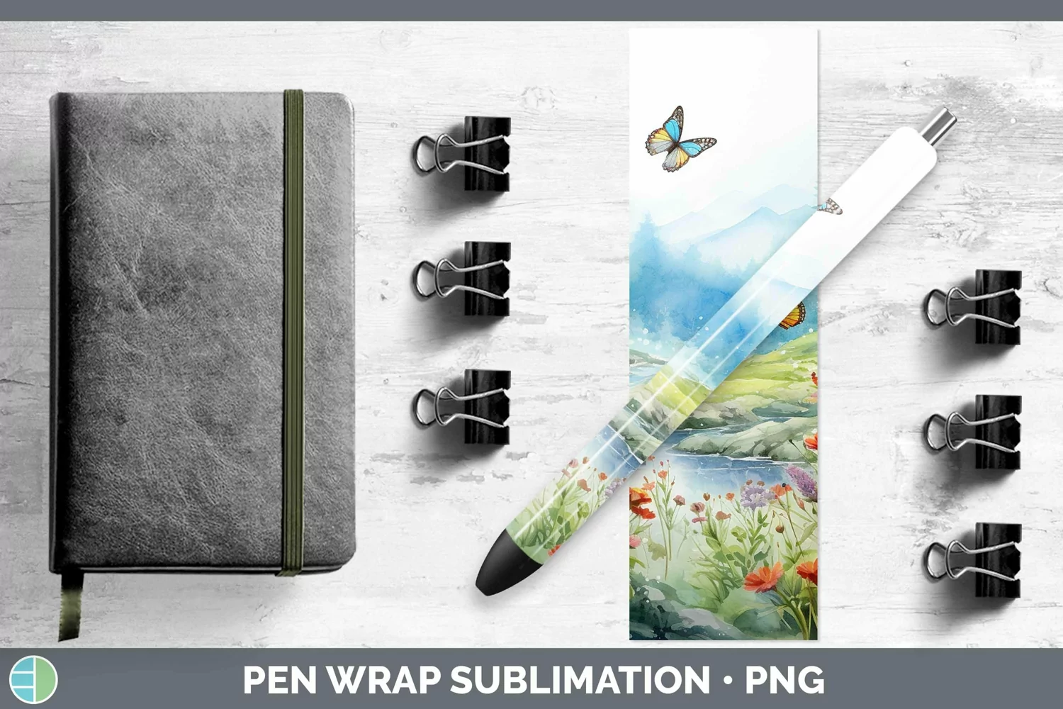 GorgeousWatercolor Pen Wrap design.