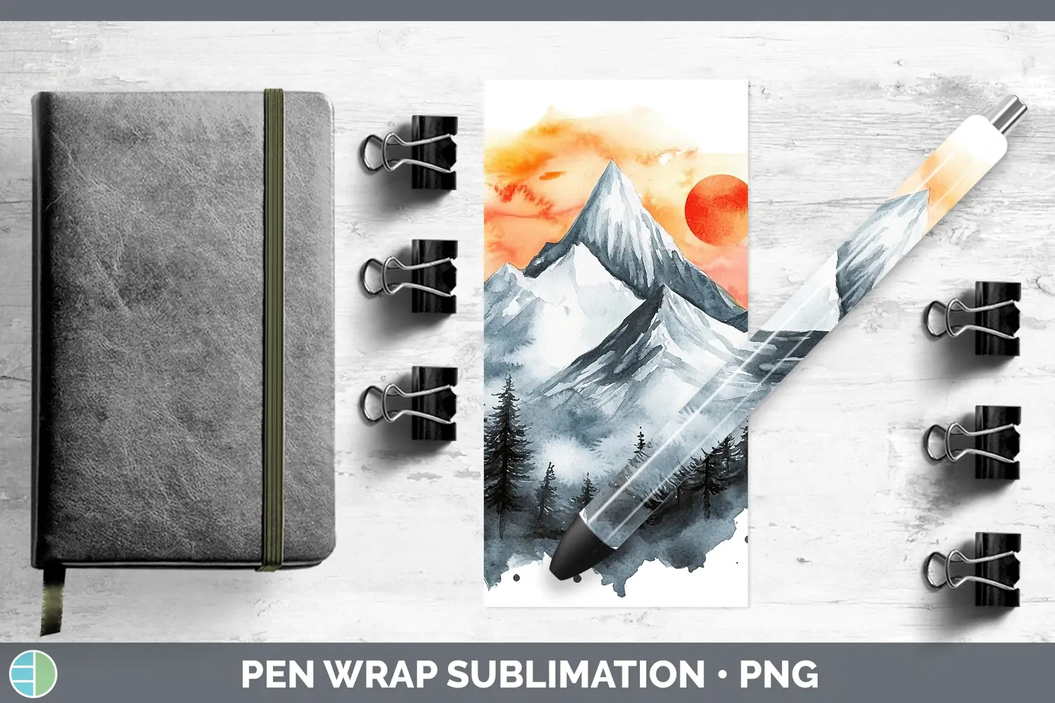 GorgeousWatercolor Pen Wrap design.