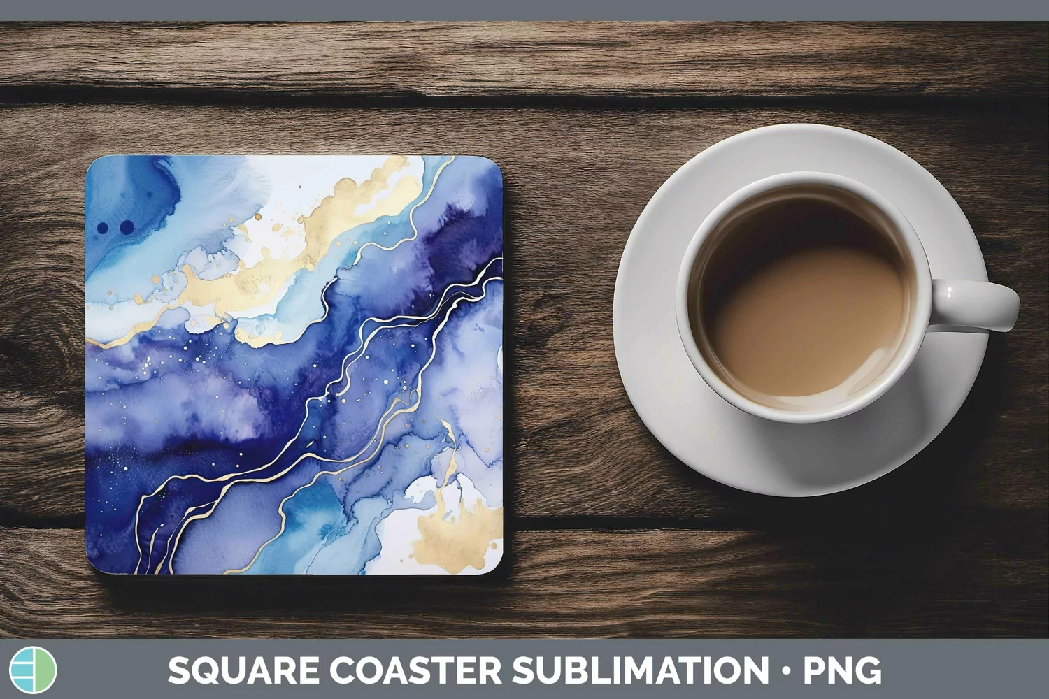 GorgeousWatercolor Square Coaster design.