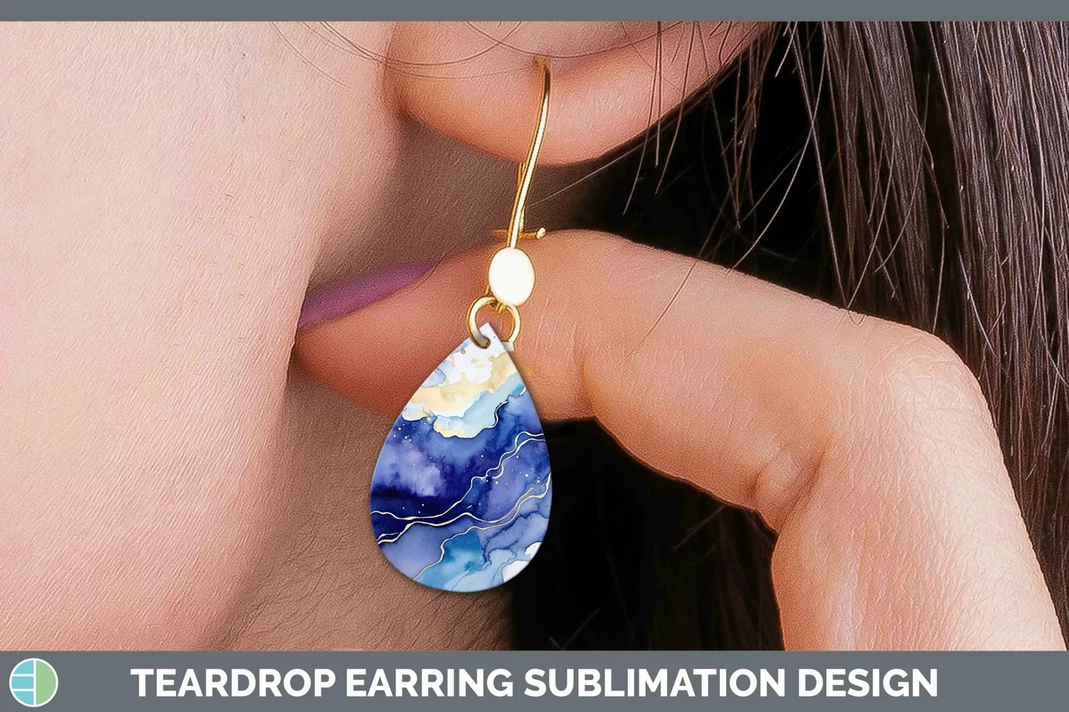 GorgeousWatercolor Teardrop Earrings design.