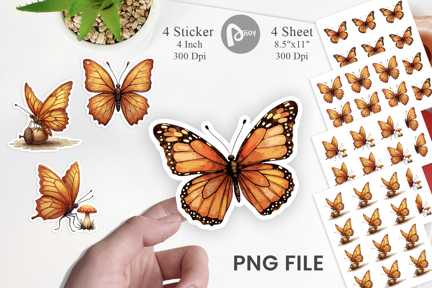 Leaf Butterfly Sticker product image 1