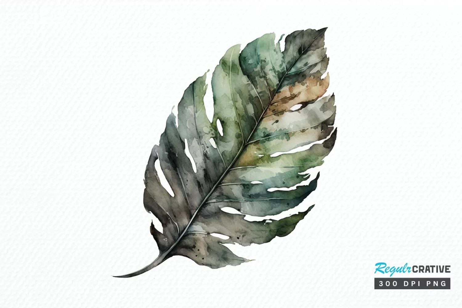 Watercolor Leave PNG Clipart product image 1