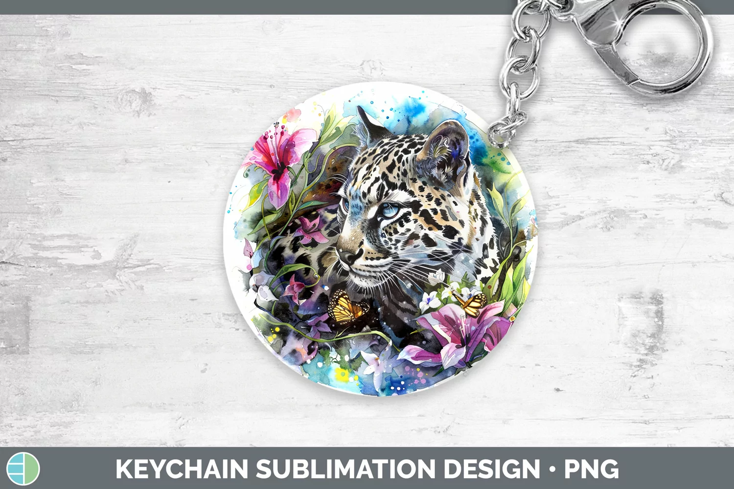 GorgeousWatercolor Keychain design.