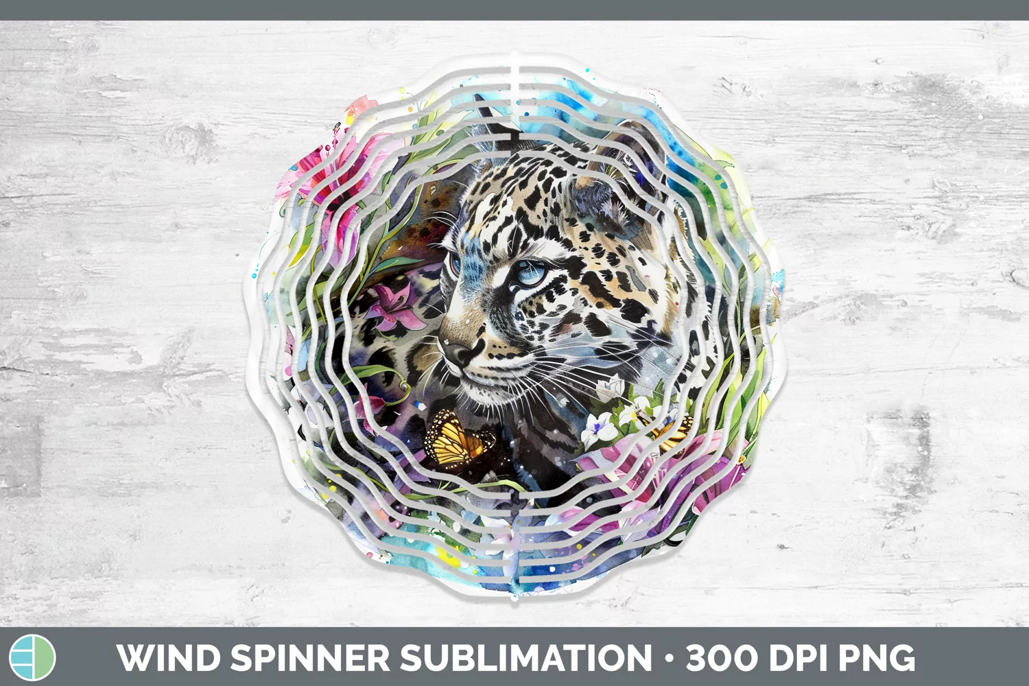 GorgeousWatercolor Wind Spinner design.
