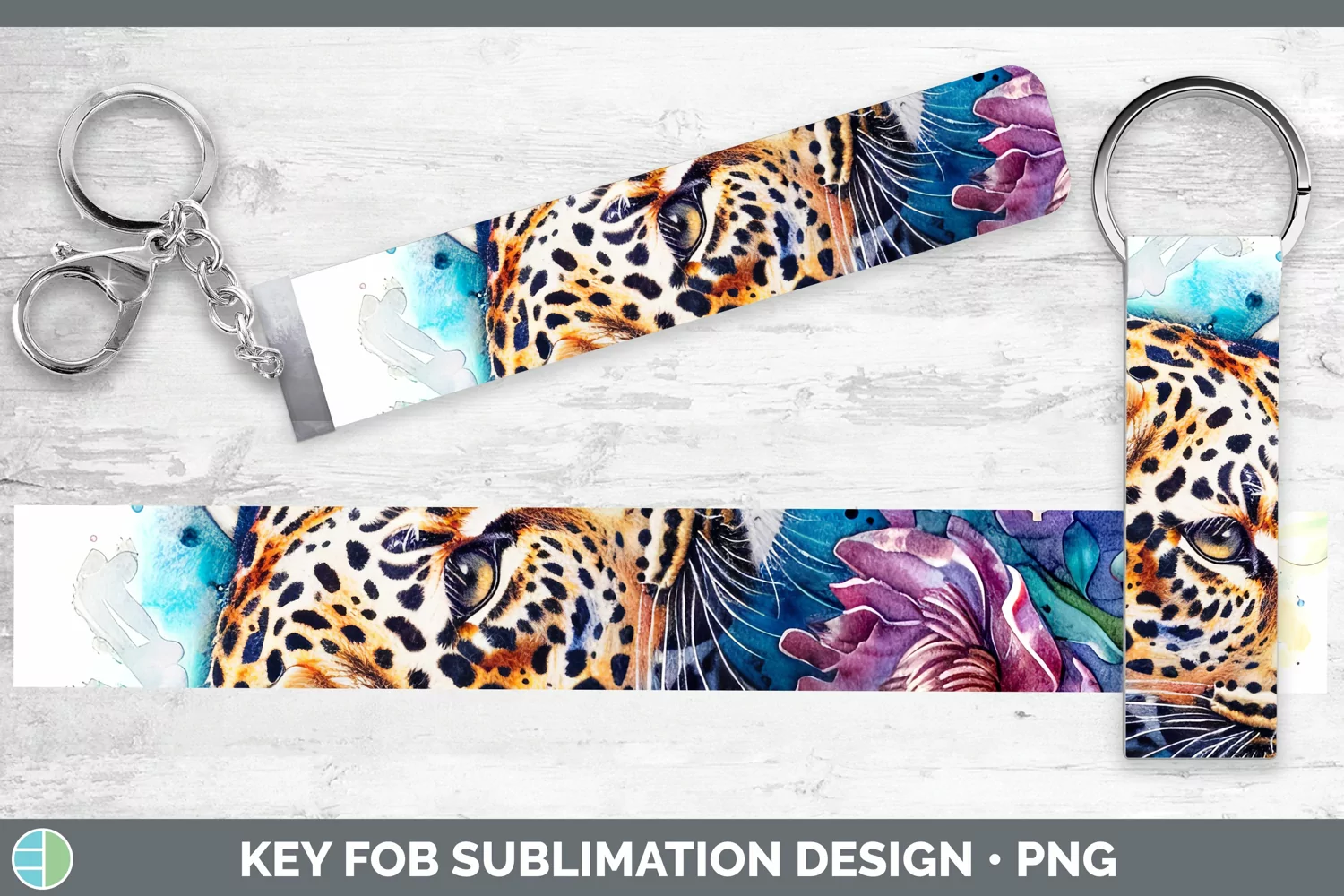 GorgeousWatercolor Key Fob design.