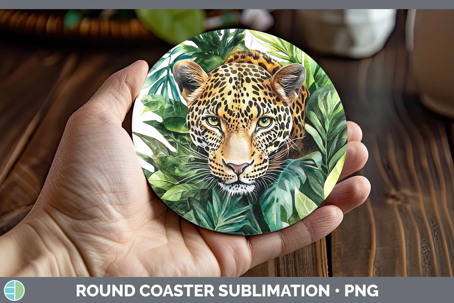 GorgeousWatercolor Round Coaster design.