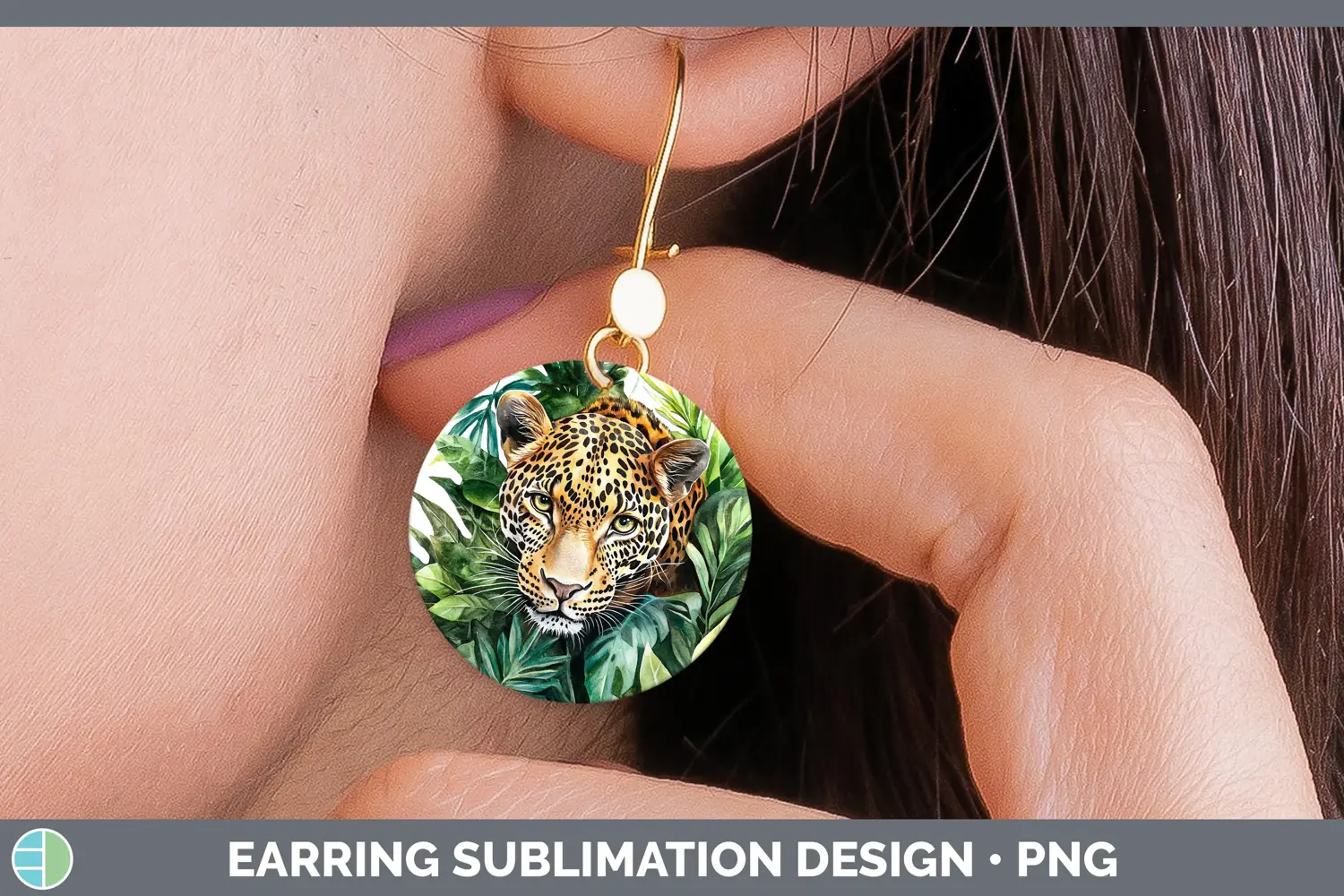 GorgeousWatercolor Round Earrings design.