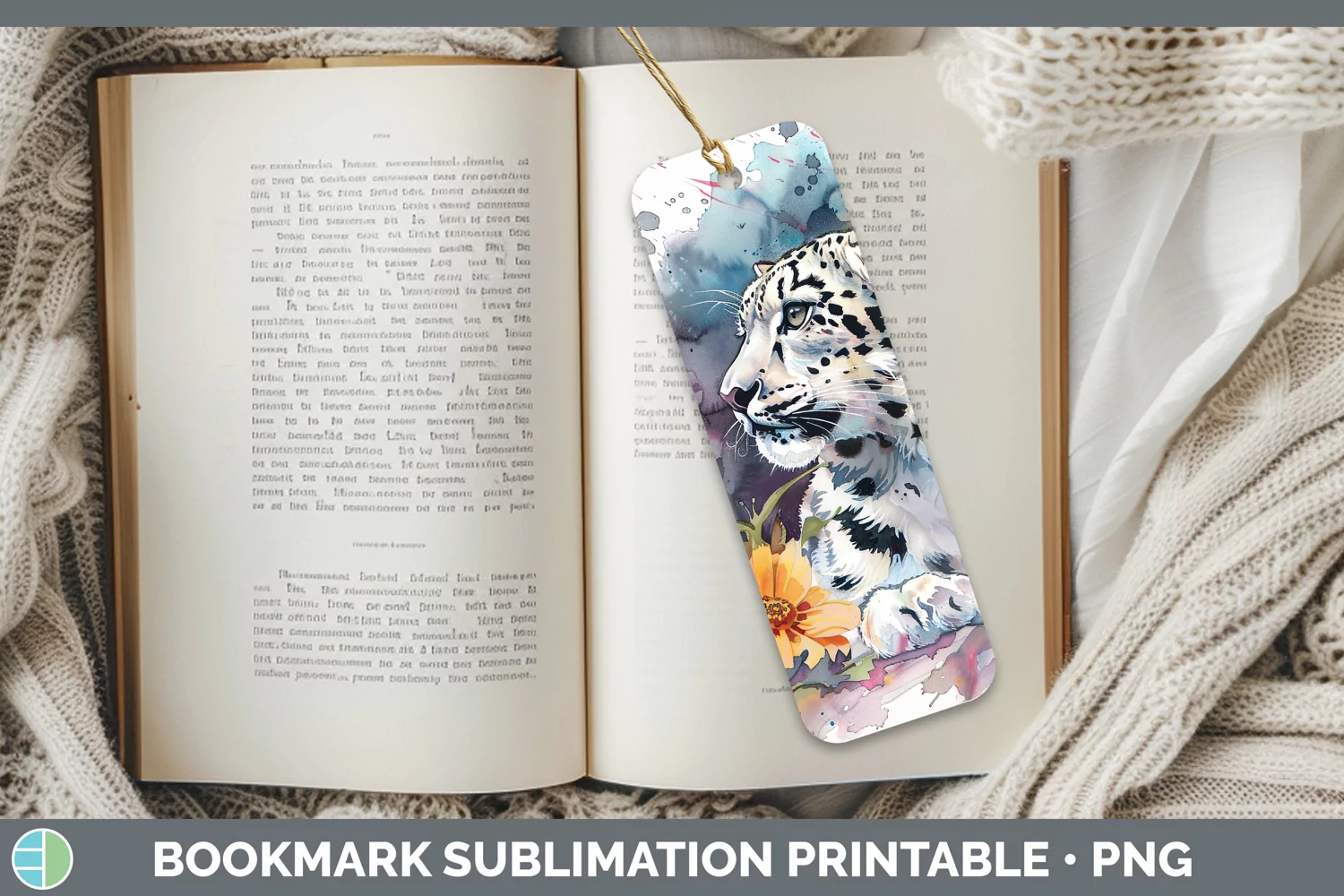 GorgeousWatercolor Bookmark design.