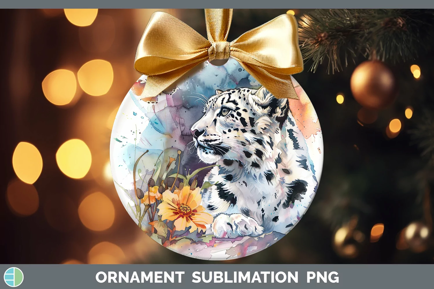 GorgeousWatercolor Ornament design.