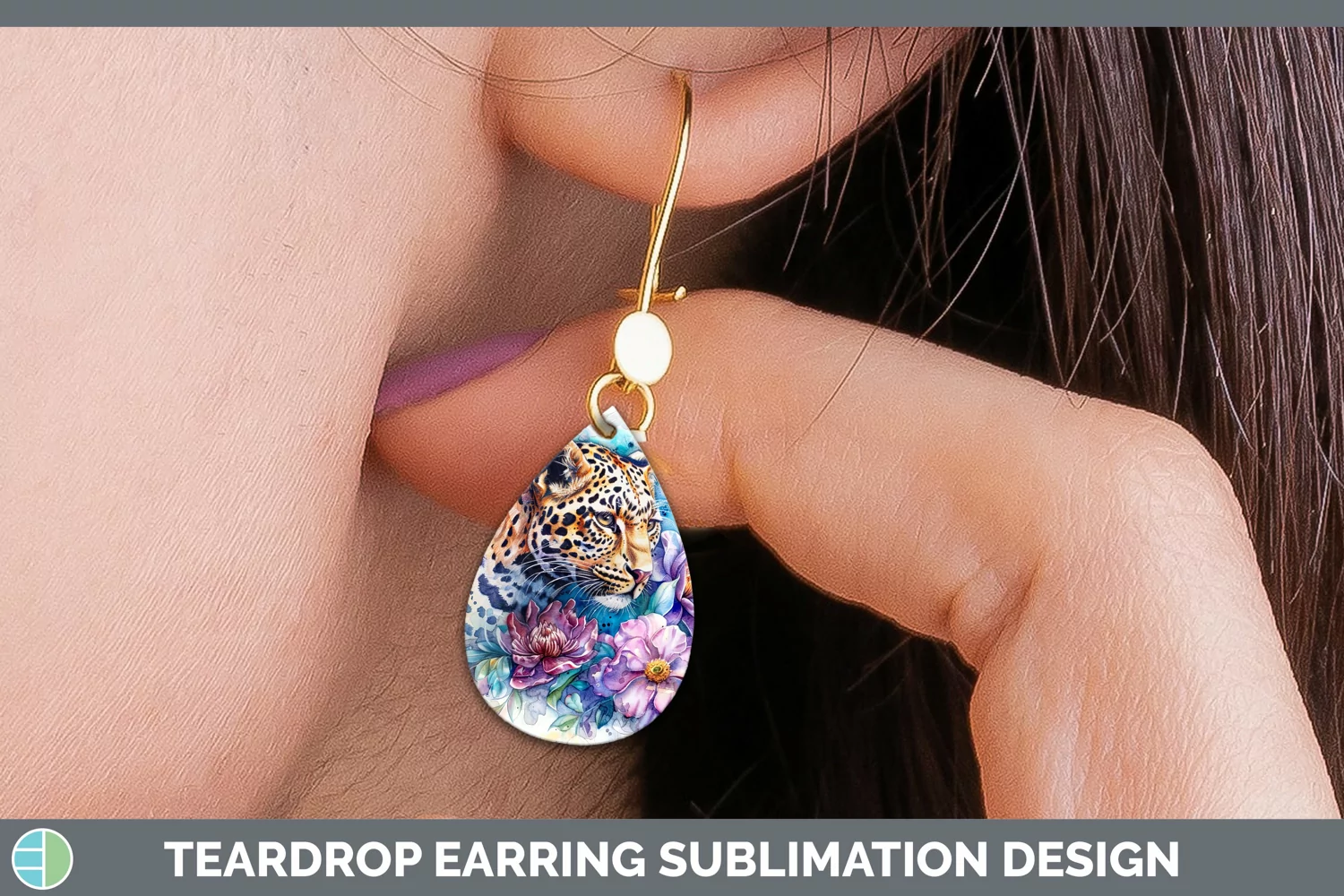 GorgeousWatercolor Teardrop Earrings design.