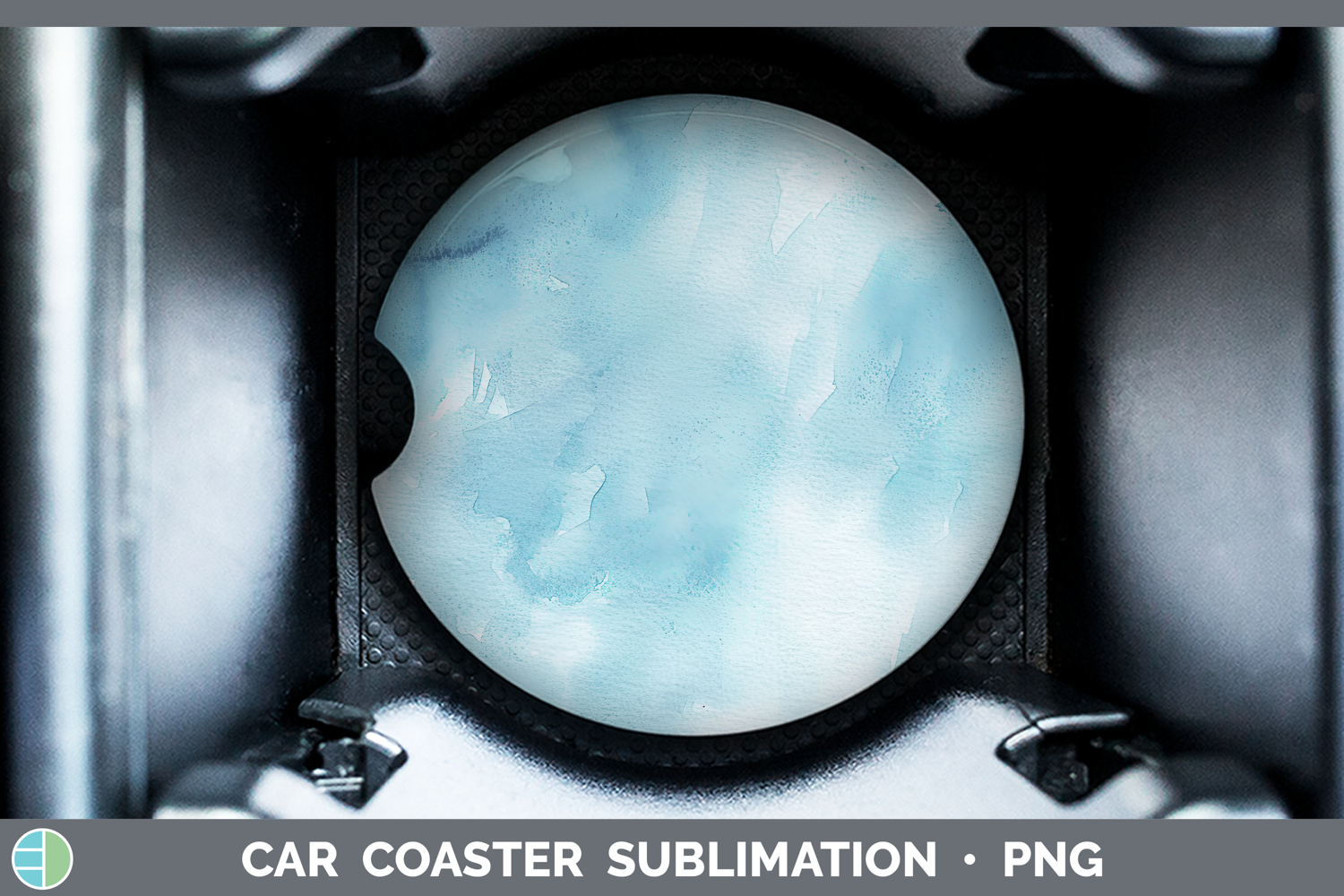 GorgeousWatercolor Car Coaster design.