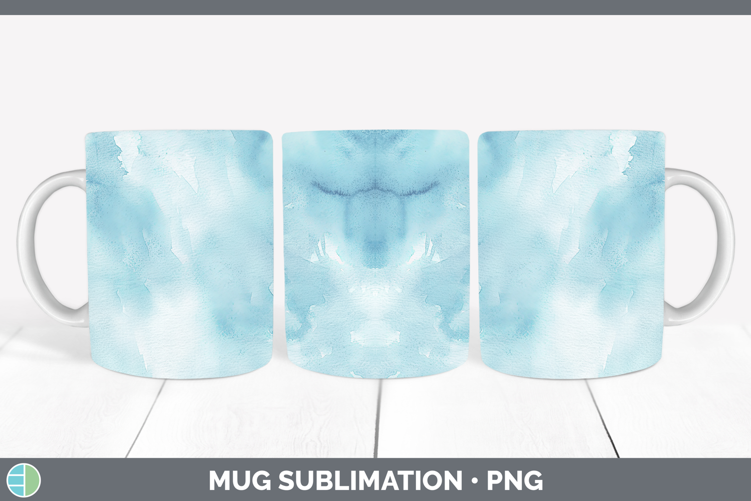 GorgeousWatercolor Mug Wrap design.