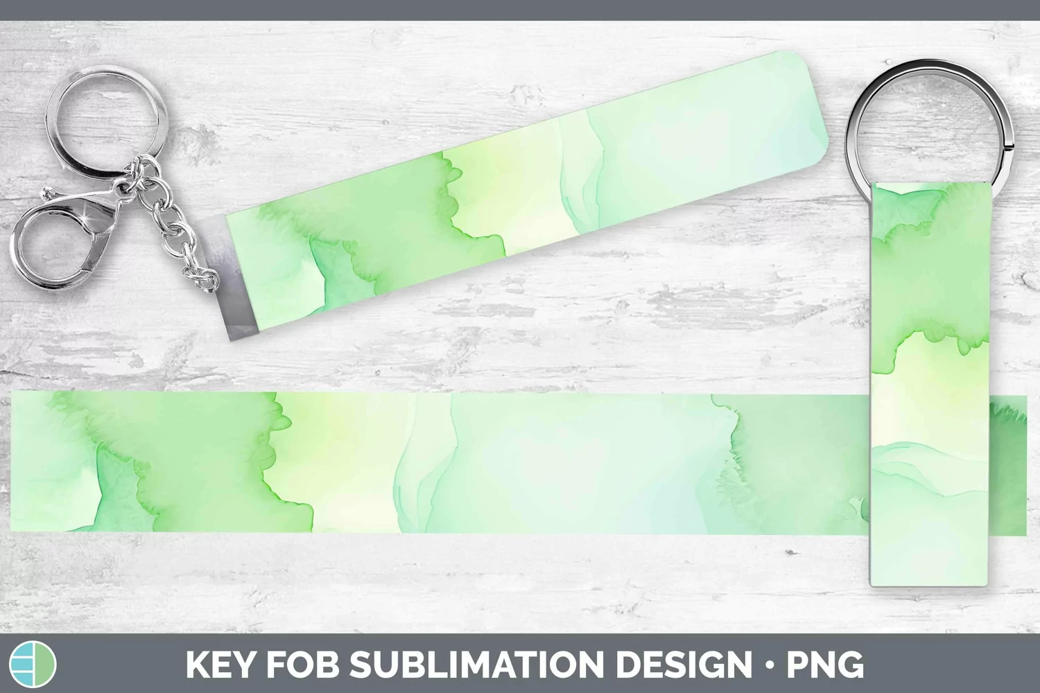 GorgeousWatercolor Key Fob design.