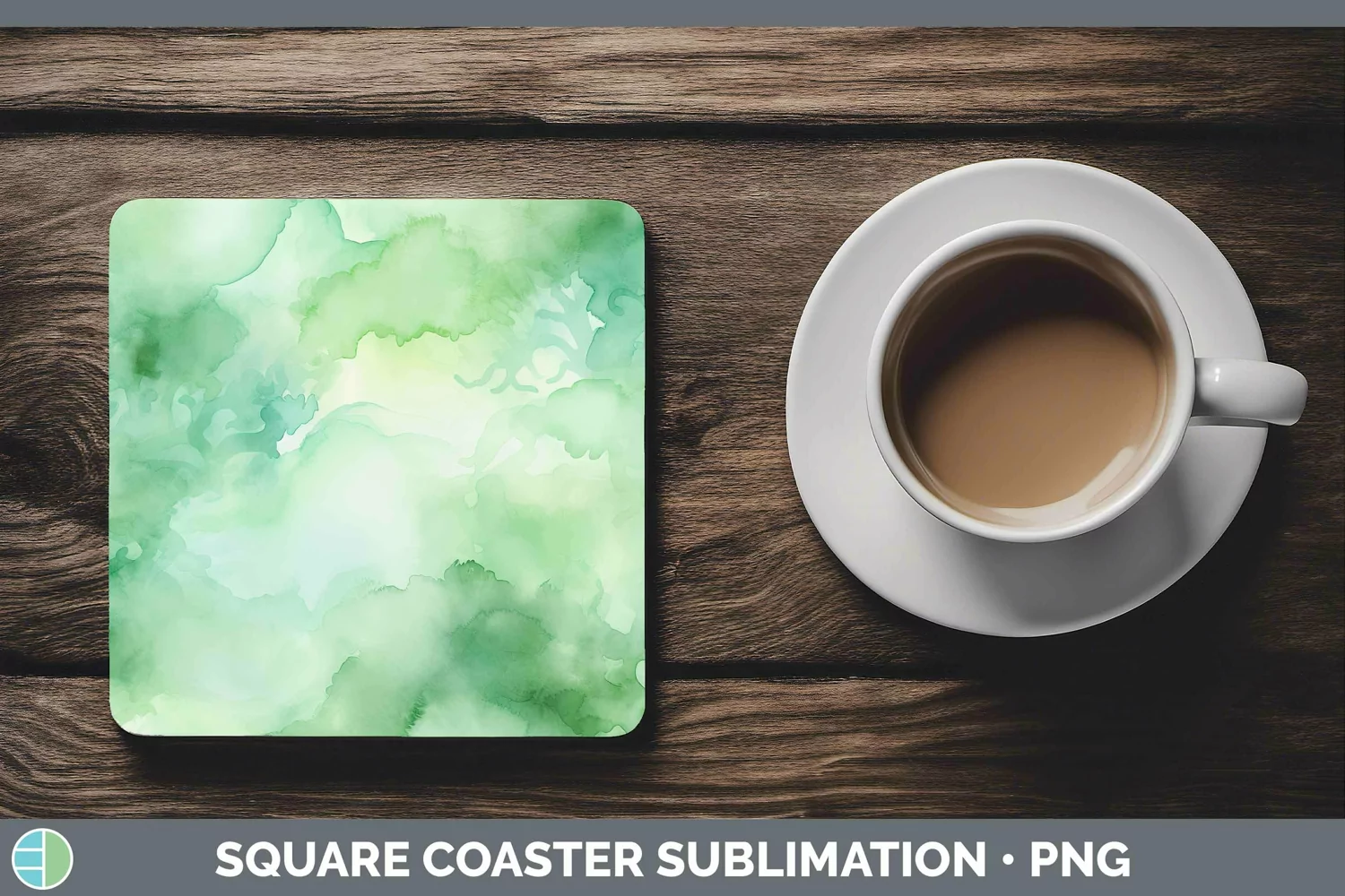 GorgeousWatercolor Square Coaster design.