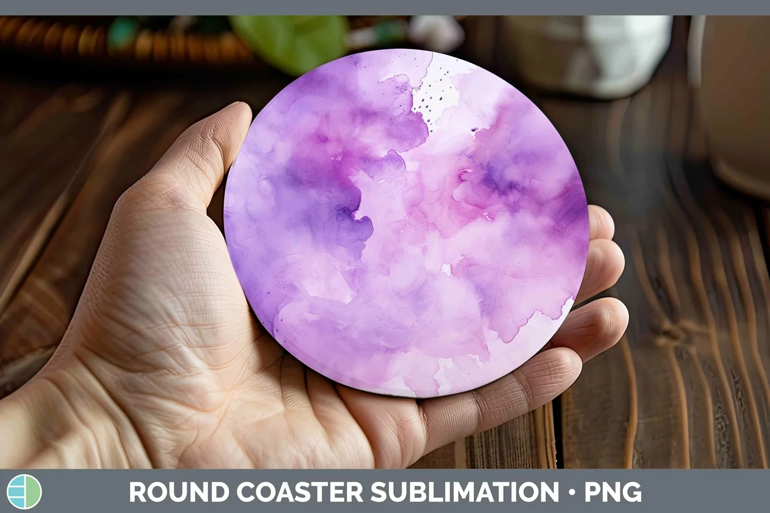 GorgeousWatercolor Round Coaster design.