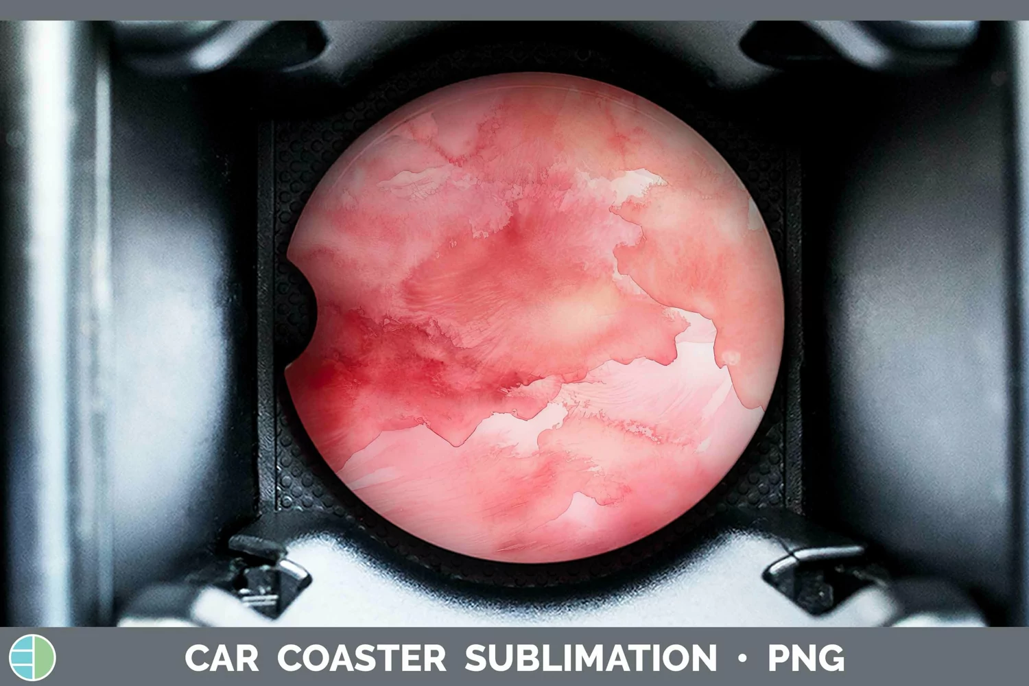 GorgeousWatercolor Car Coaster design.