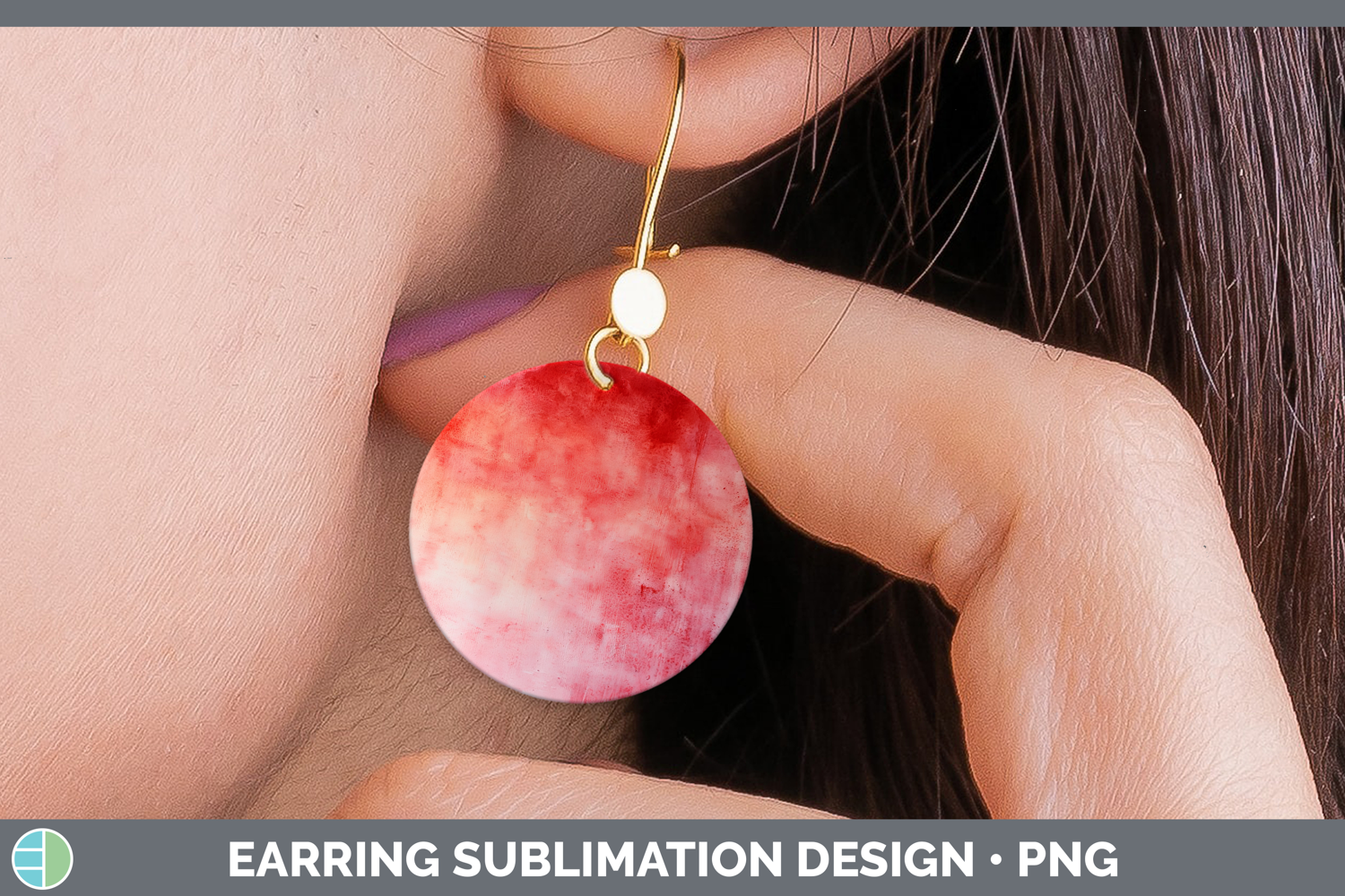 GorgeousWatercolor Round Earrings design.
