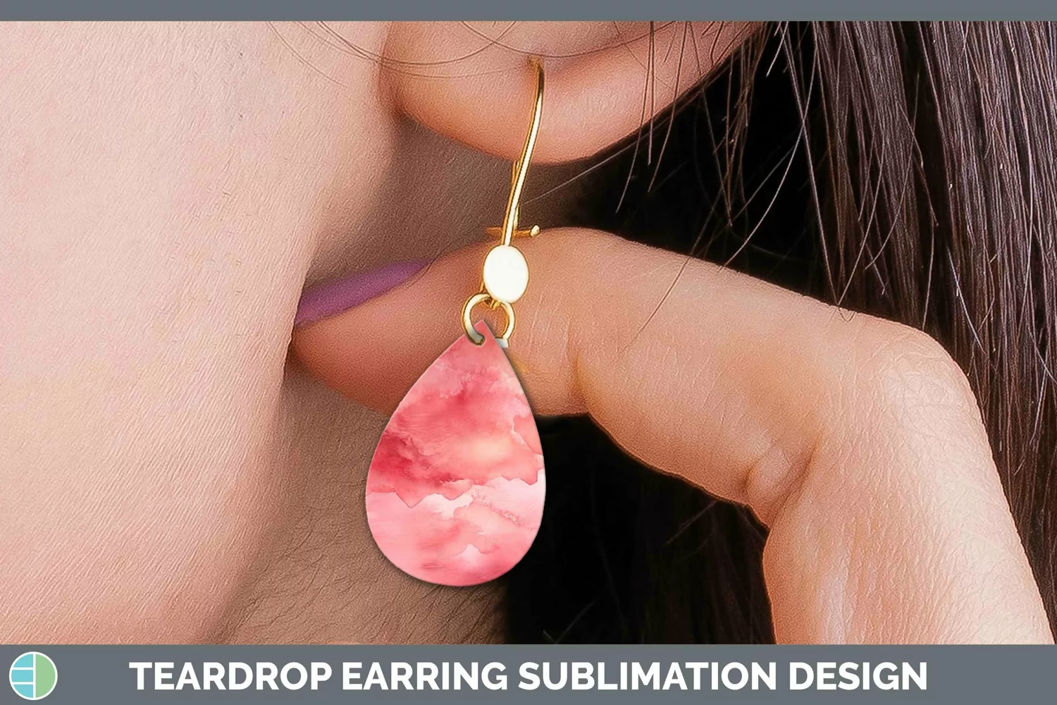 GorgeousWatercolor Teardrop Earrings design.