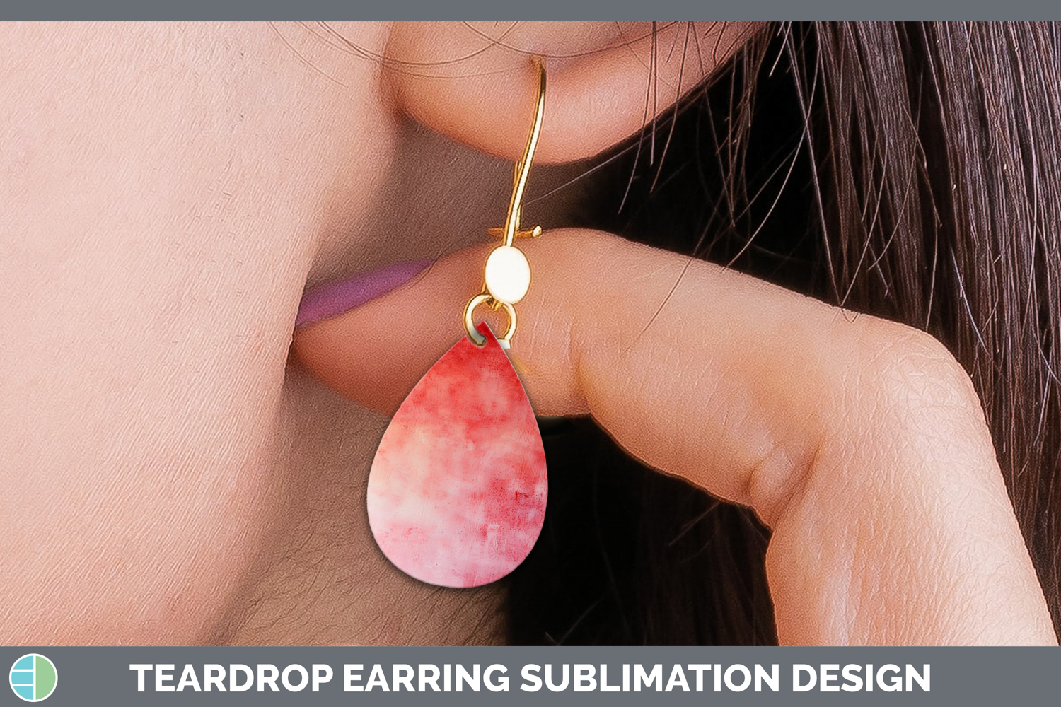 GorgeousWatercolor Teardrop Earrings design.