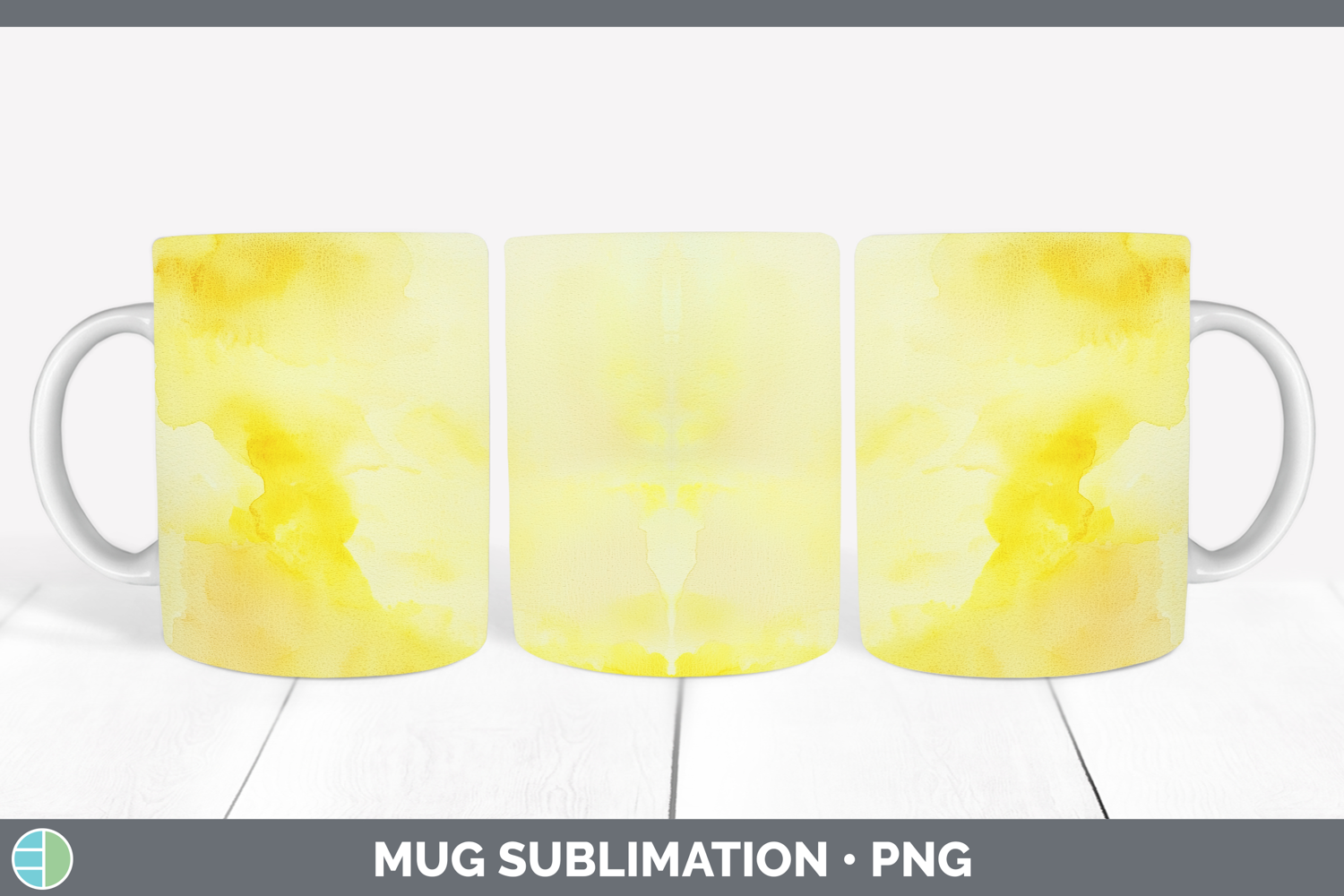 GorgeousWatercolor Mug Wrap design.