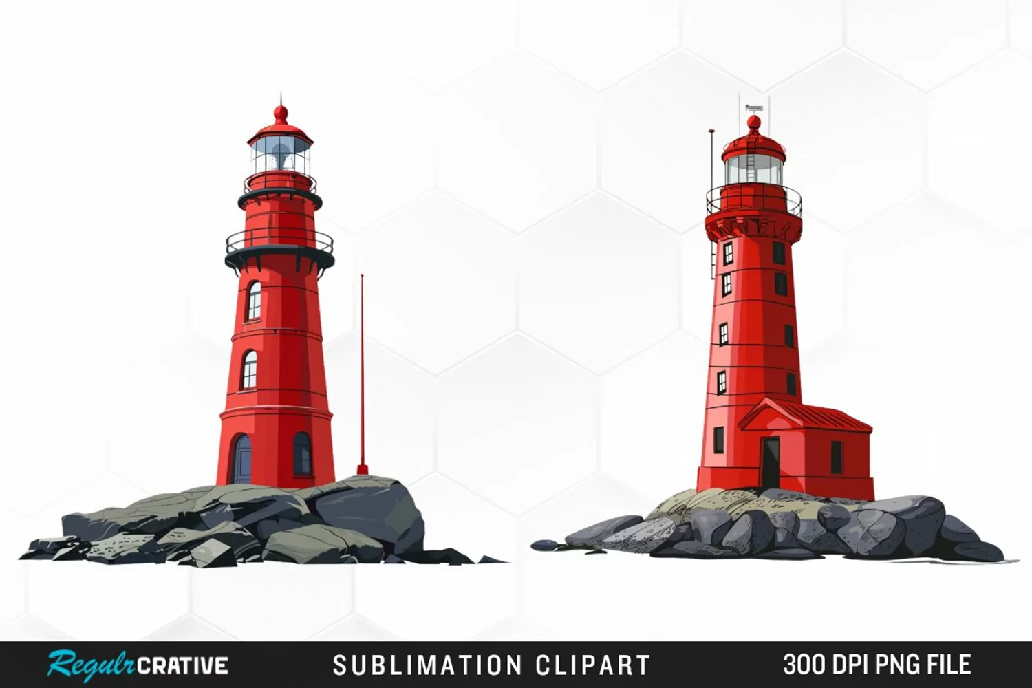 Watercolor Lighthouse Sublimation PNG Clipart product image 1