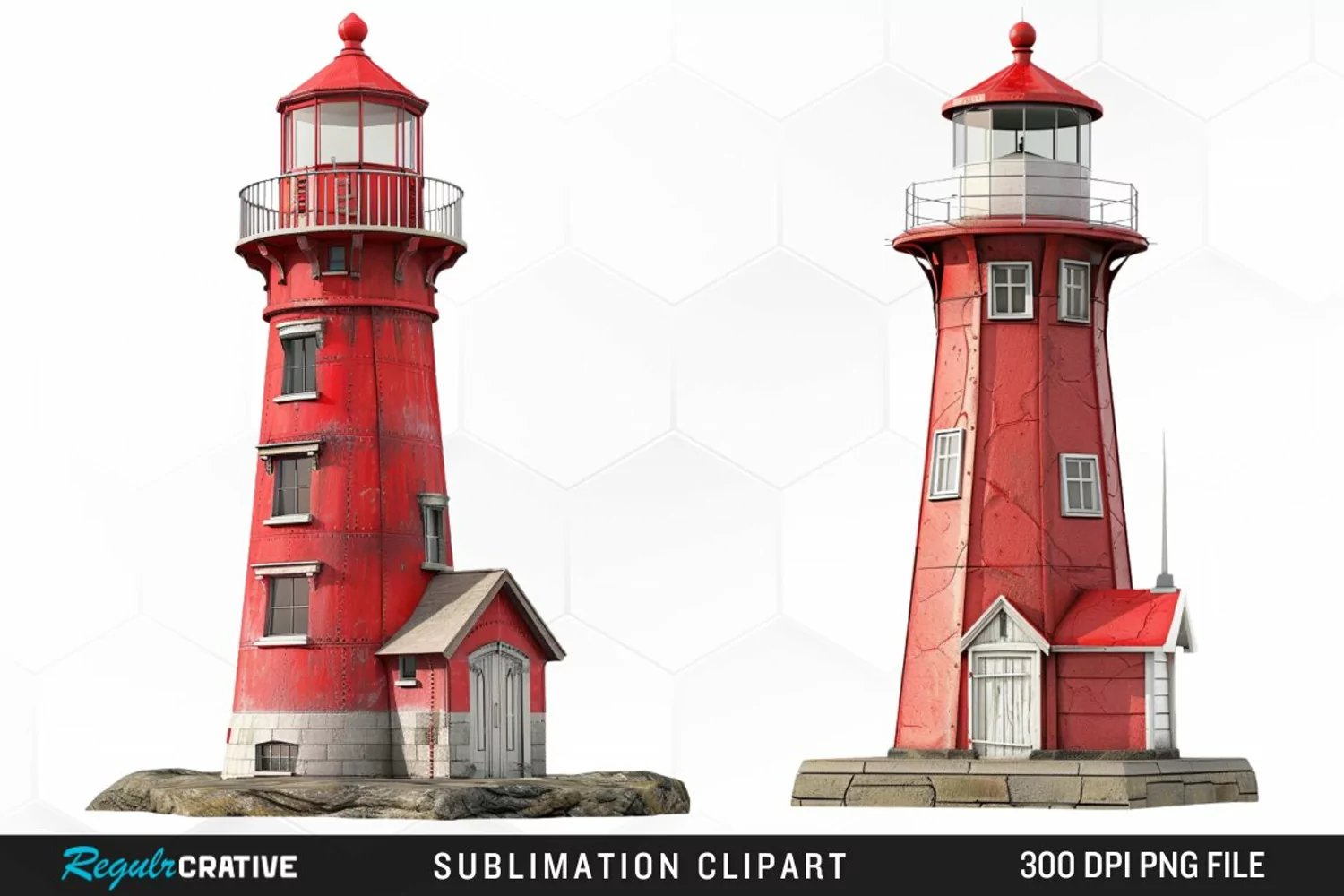 Watercolor Lighthouse Sublimation PNG Clipart product image 1