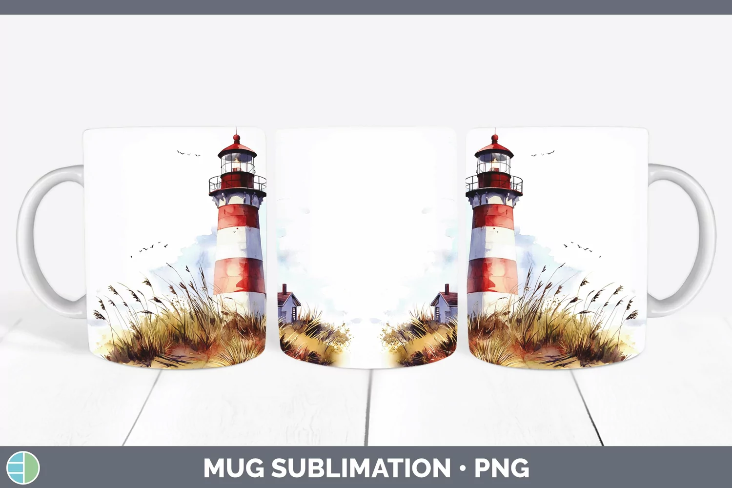 GorgeousWatercolor Mug Wrap design.
