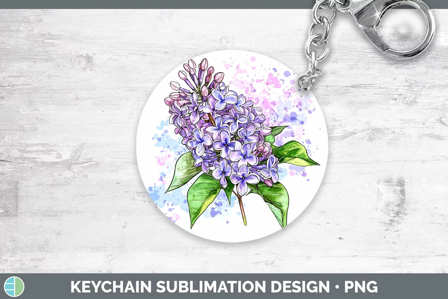 GorgeousWatercolor Keychain design.