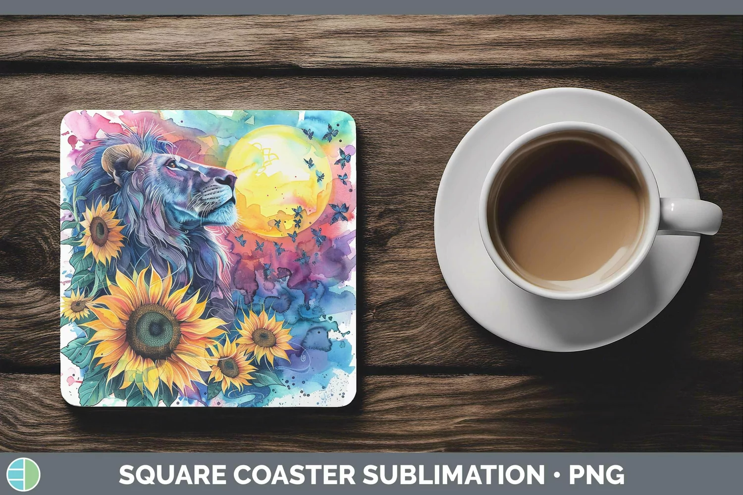 GorgeousWatercolor Square Coaster design.