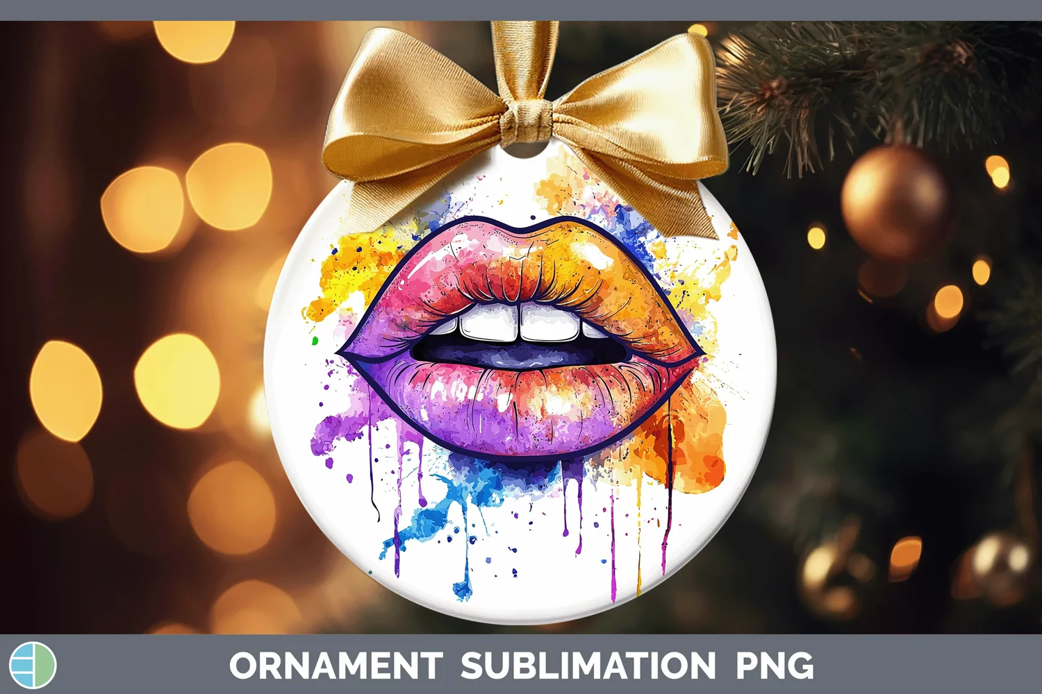 GorgeousWatercolor Ornament design.