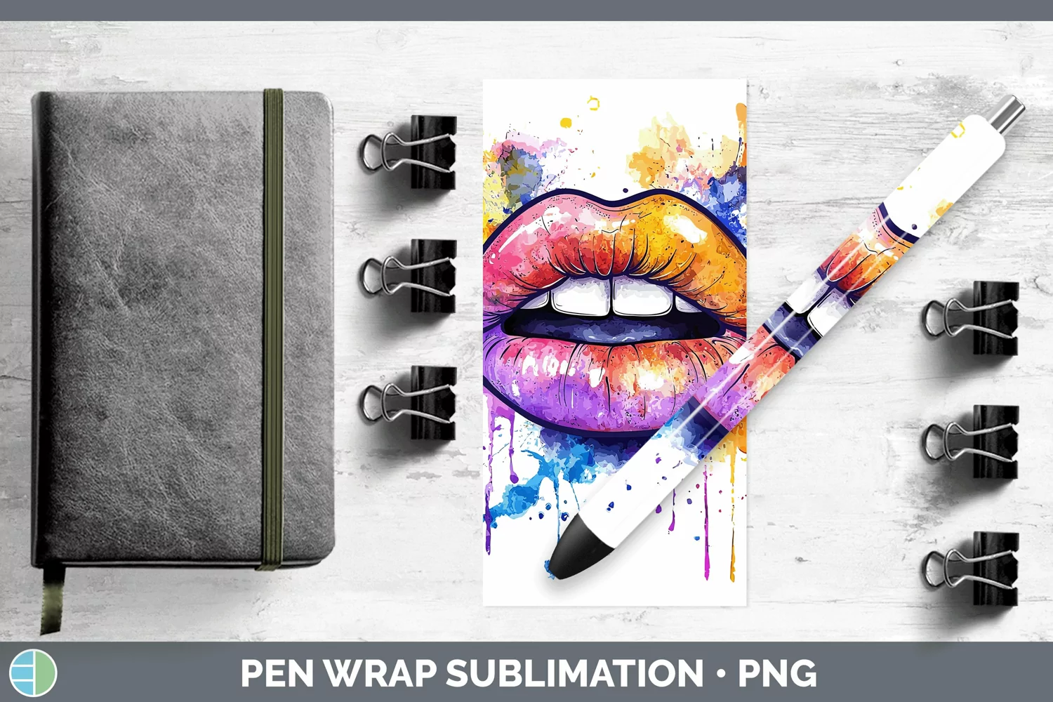 GorgeousWatercolor Pen Wrap design.