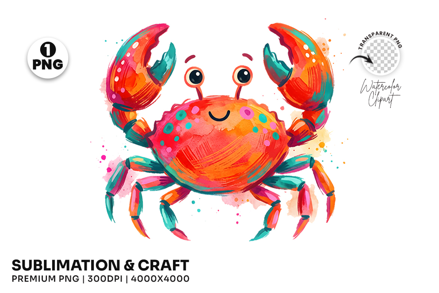 crab png, crab clipart, ocean animal, beach clipart, watercolor crab, sea life png, summer design, coastal png, ocean sublimation, marine clipart