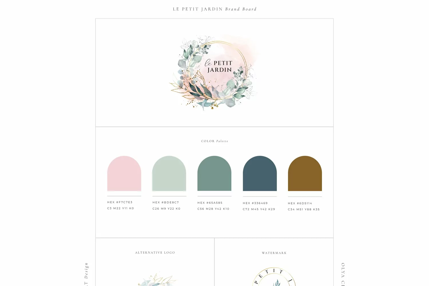 Logo and Branding, Watercolor Logo. Pre-made logos. product image 1