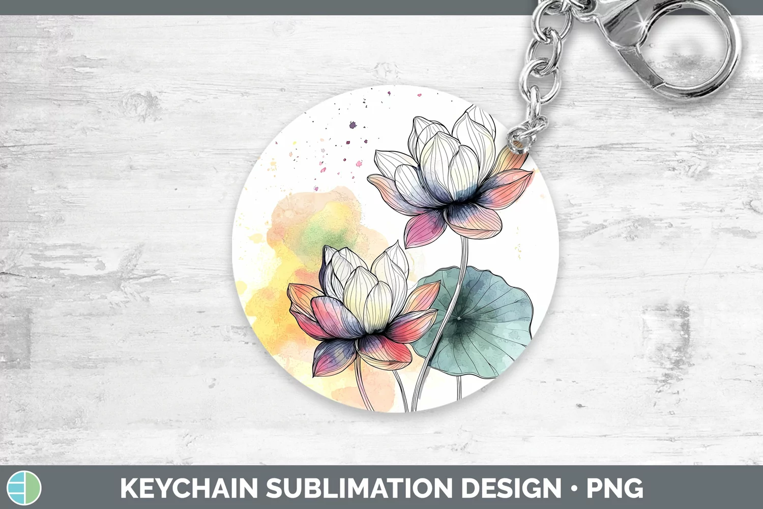 GorgeousWatercolor Keychain design.