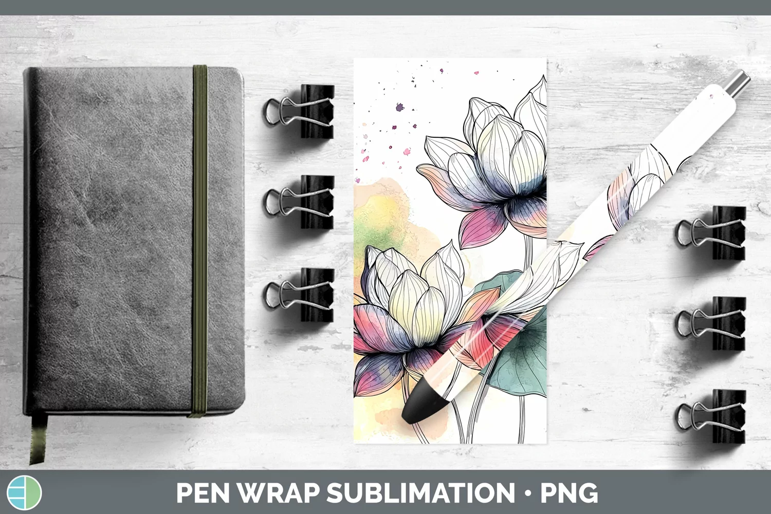 GorgeousWatercolor Pen Wrap design.