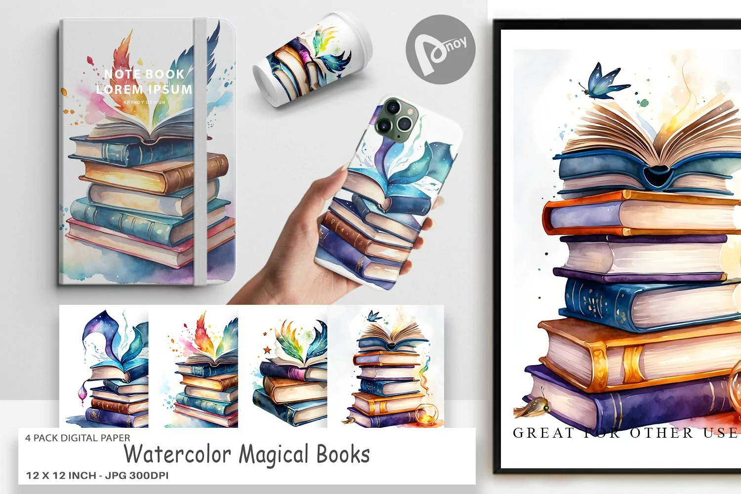 Digital Paper Magical Books product image 1
