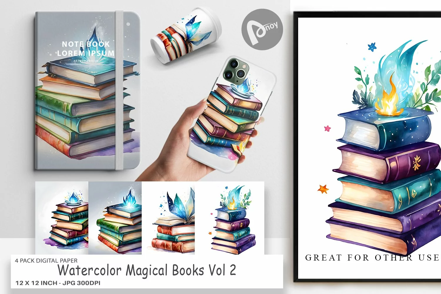 Digital Paper Magical Books product image 1