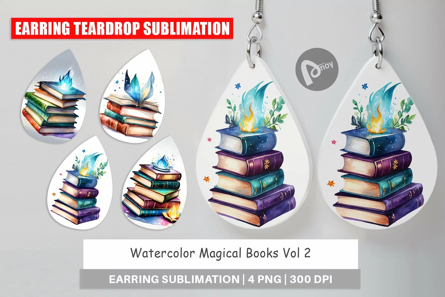 Earring Teardrop Magical Books product image 1