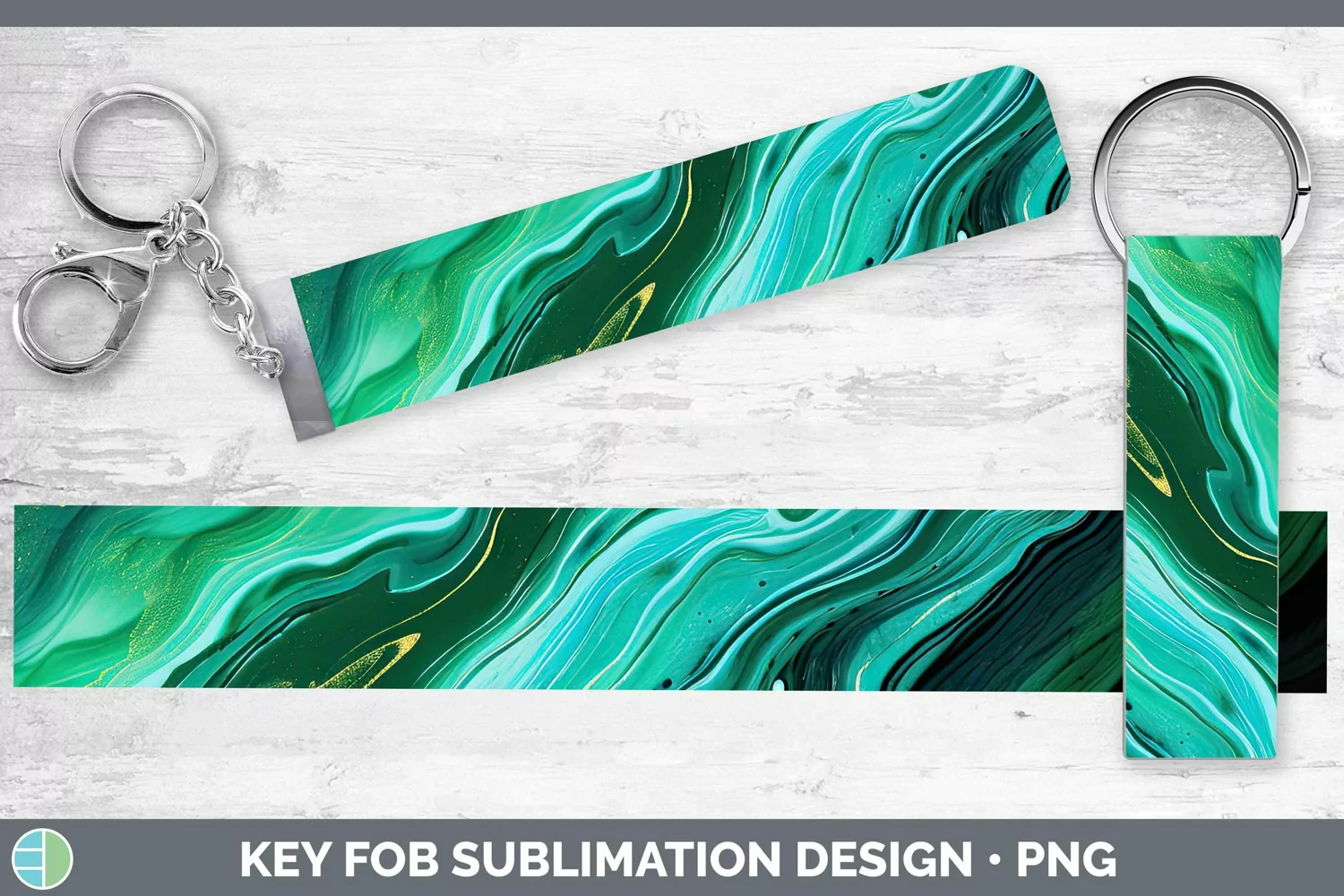 GorgeousWatercolor Key Fob design.