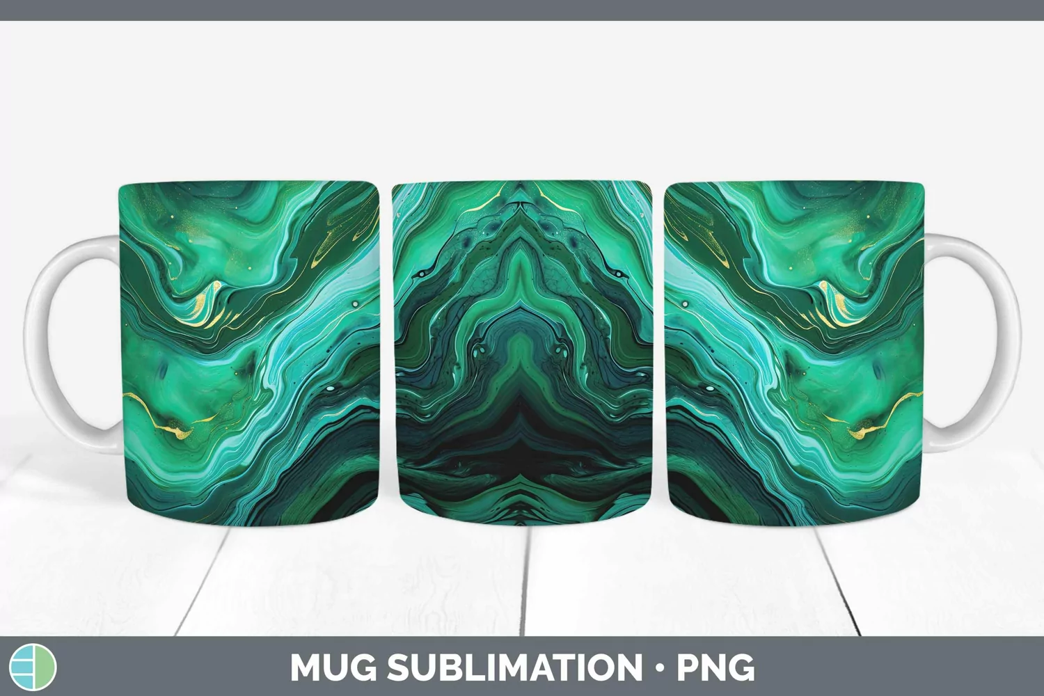GorgeousWatercolor Mug Wrap design.