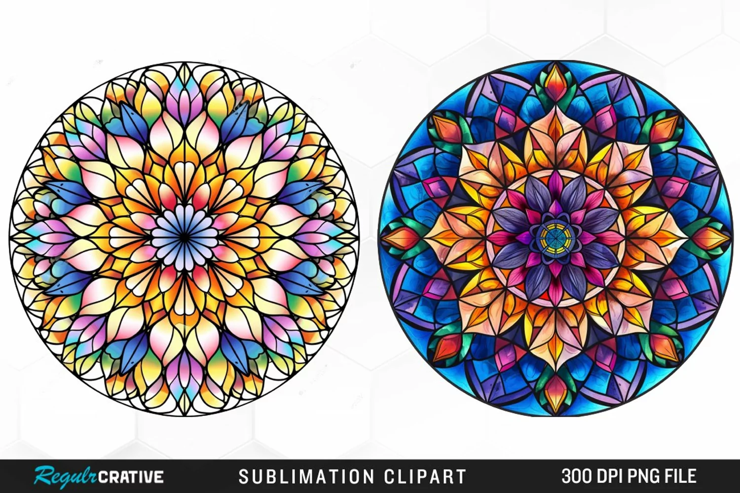 Watercolor Mandala Graphics Clipart product image 1