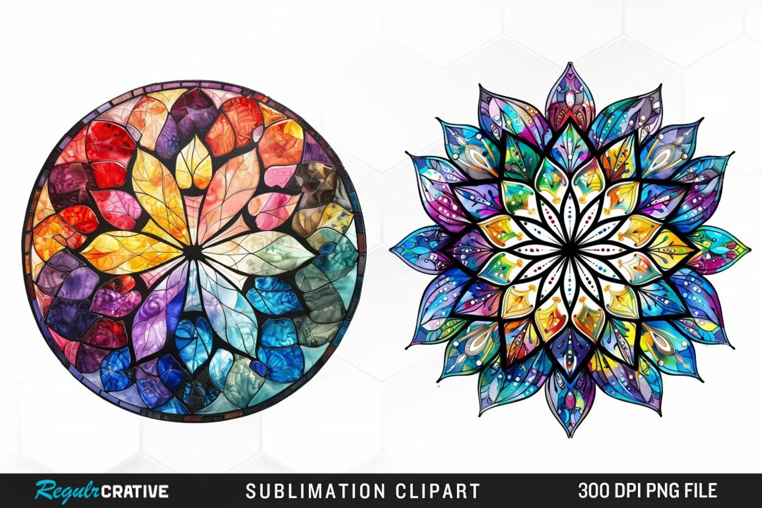 Watercolor Mandala Graphics Clipart product image 1
