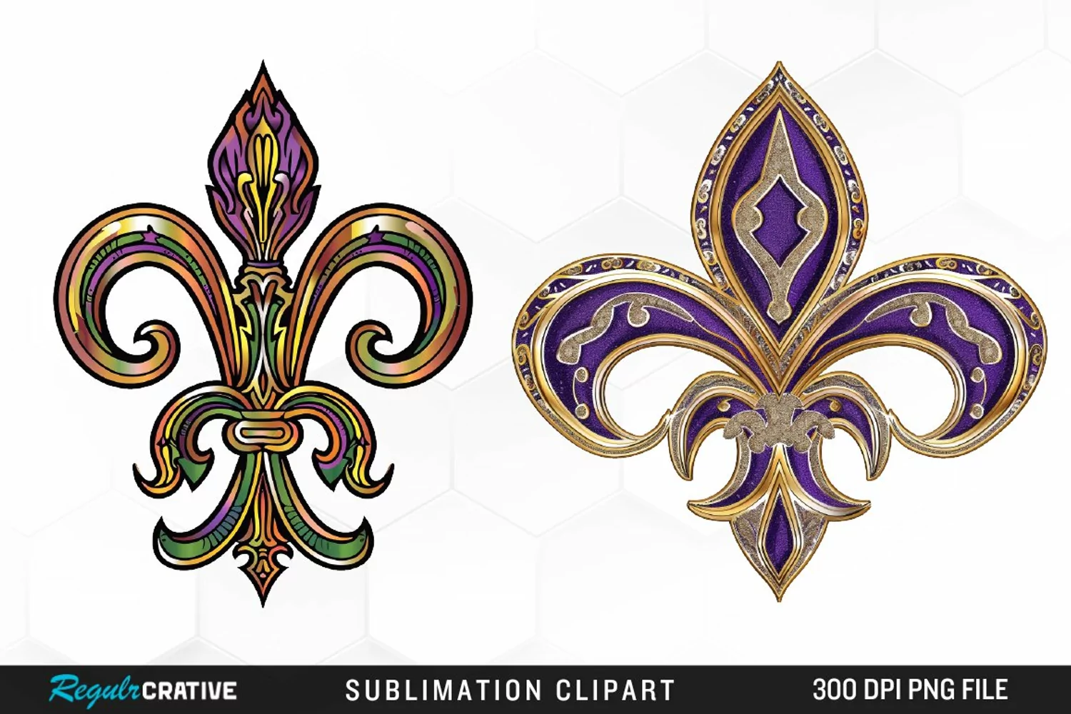 Watercolor Mardi Gras Collection Clipart product image 1