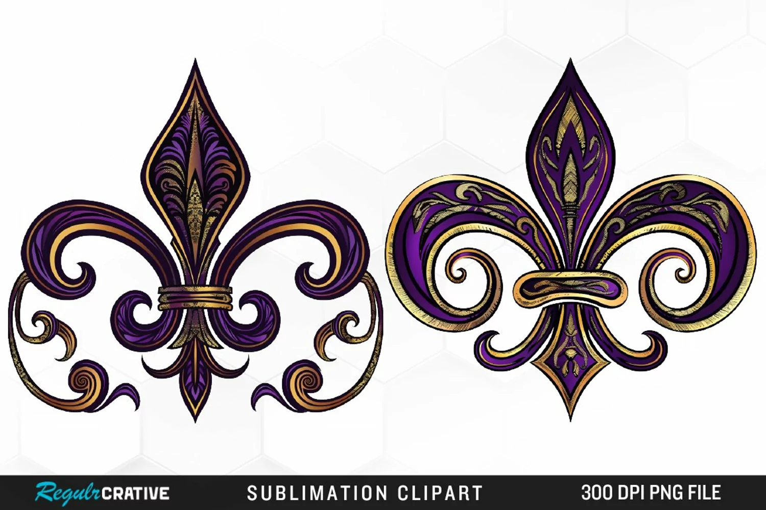 Watercolor Mardi Gras Collection Art Clipart product image 1